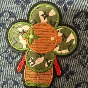 Camouflage Embroidered iron on Patch|Vivian flower patch